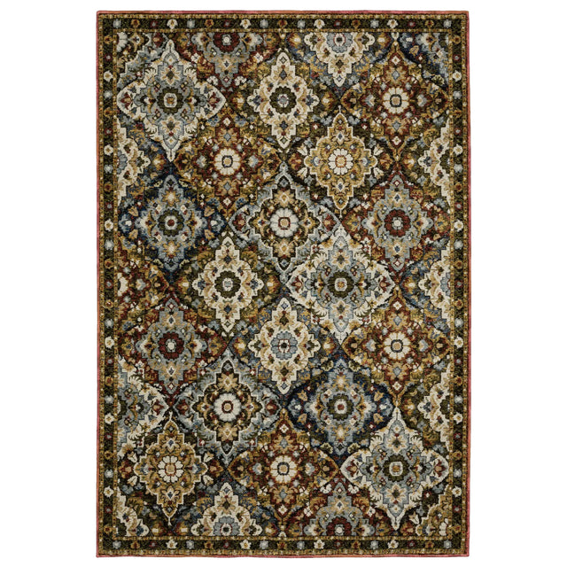 Oriental Weavers Sphinx Andorra 2408A Red/ Multi Rug - main flat
