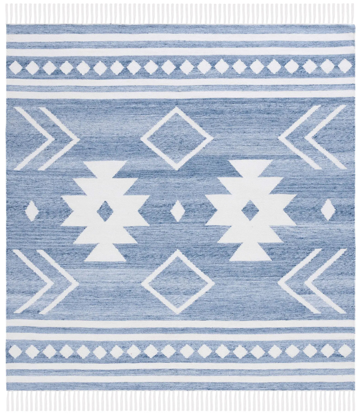 Safavieh Kilim 7'-0" x 7'-0" Rug in Blue / Ivory