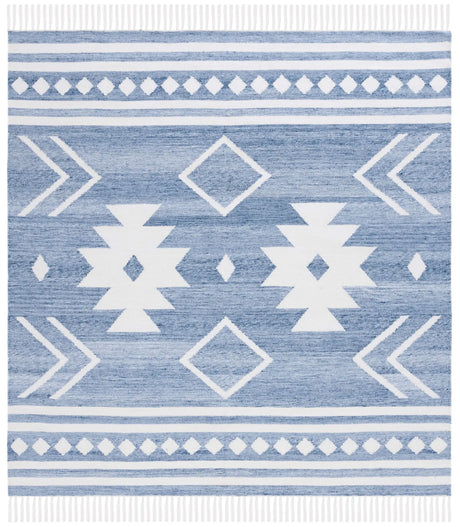 Safavieh Kilim 7'-0" x 7'-0" Rug in Blue / Ivory