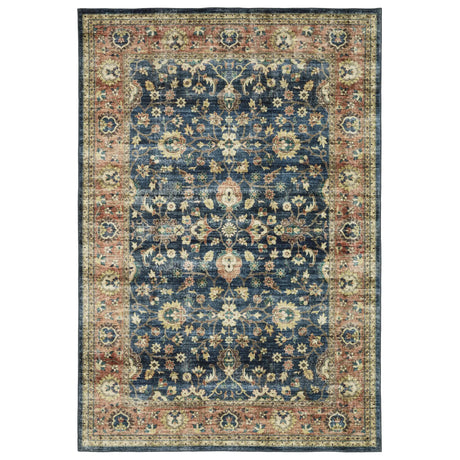 Oriental Weavers Sphinx Sumter Sum04 Blue/ Rust Rug - main flat