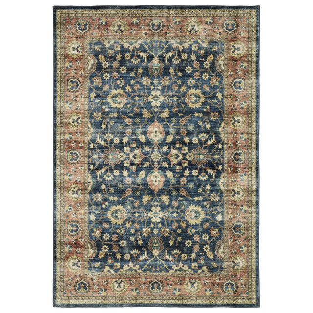 Oriental Weavers Sphinx Sumter Sum04 Blue/ Rust Rug - main flat