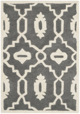 Safavieh Chatham 2'-0" x 3'-0" Rug in Dark Grey / Ivory