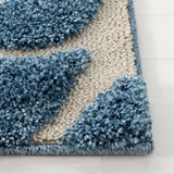 Safavieh Florida Shag 5'-3" x 7'-6" Rug in Light Blue / Cream