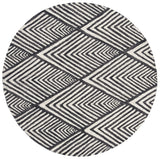 Safavieh Micro-Loop 5'-0" x 5'-0" Rug in Charcoal / Ivory