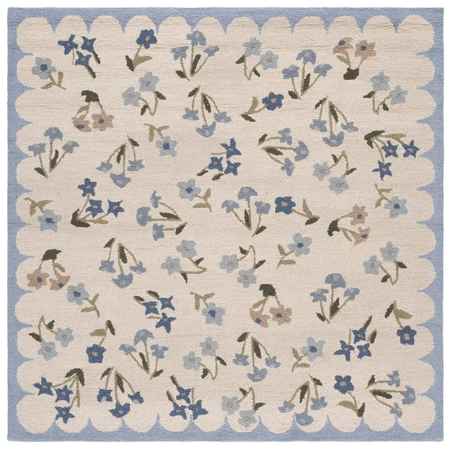Safavieh Martha Stewart 6'-0" x 6'-0" Rug in Ivory / Light Blue