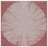 Safavieh Courtyard 6'-7" x 6'-7" Rug in Beige / Red