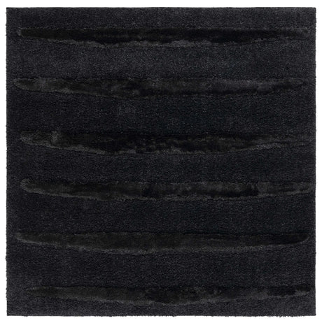 Safavieh Hi-Lo Shag 6'-7" x 6'-7" Rug in Charcoal