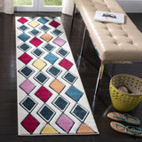 Safavieh Hollywood 2'-3" x 10'-0" Rug in Ivory / Peacock Blue