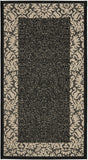 Safavieh Courtyard 2'-0" x 3'-7" Rug in Black / Sand