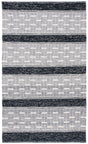 Safavieh Striped Kilim 4'-0" x 6'-0" Rug in Black / Ivory
