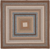 Safavieh Braided 5'-0" x 5'-0" Rug in Brown / Multi