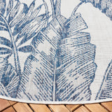 Safavieh Courtyard 6'-7" x 6'-7" Rug in Ivory / Navy