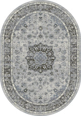 Dynamic Rugs Ancient Garden 57559 Silver / Grey Rugs - Oval