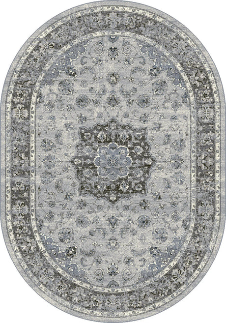Dynamic Rugs Ancient Garden 57559 Silver / Grey Rugs - Oval
