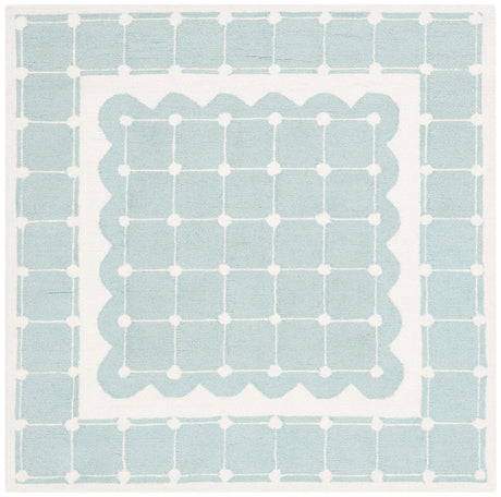 Safavieh Safavieh Kids 5'-0" x 5'-0" Rug in Turquoise / Ivory