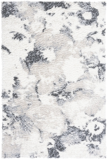 Safavieh Berber Shag 4'-5" x 6'-5" Rug in Grey / Ivory