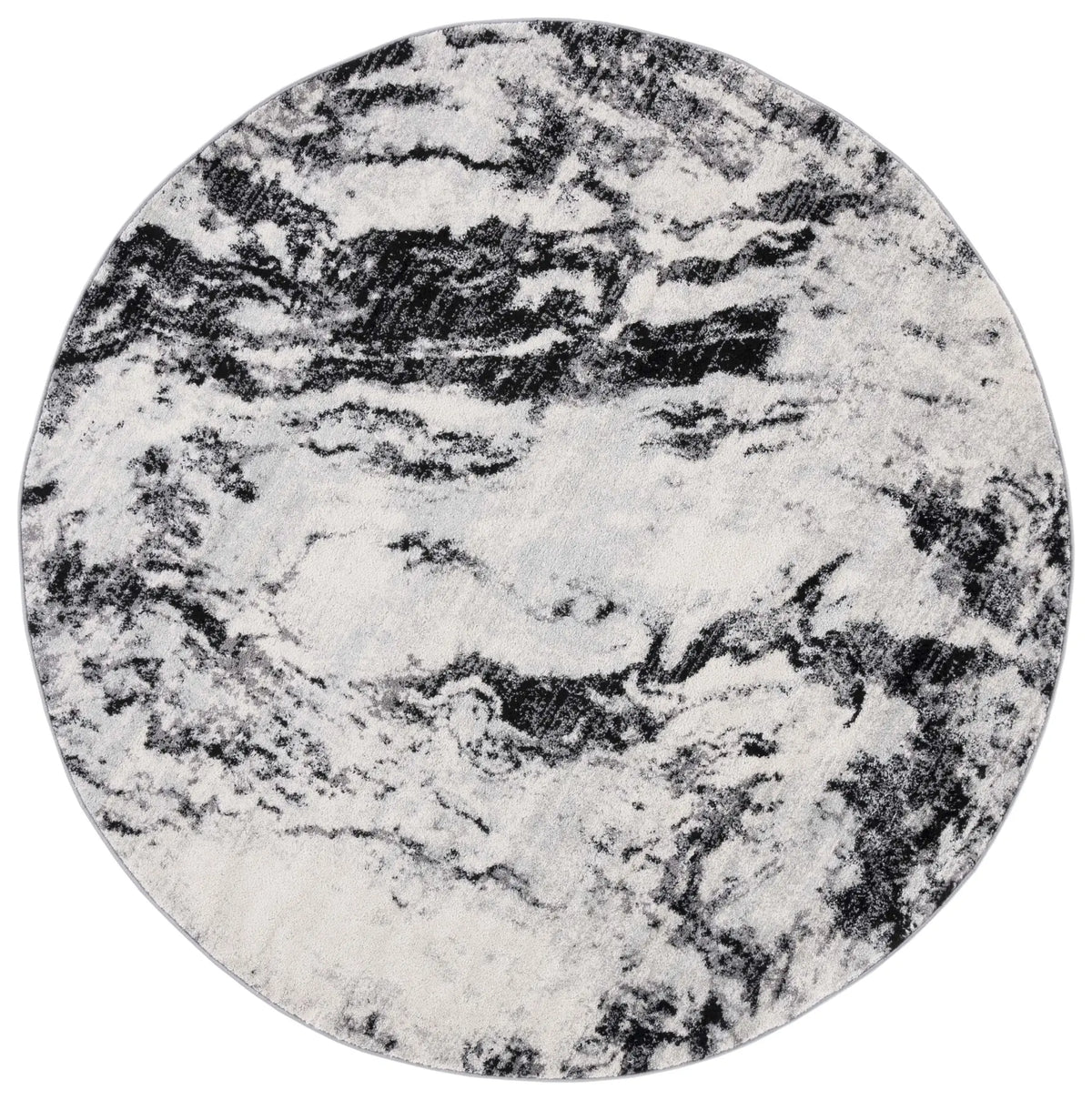 Safavieh Tulum 6'-7" x 6'-7" Rug in Ivory / Black
