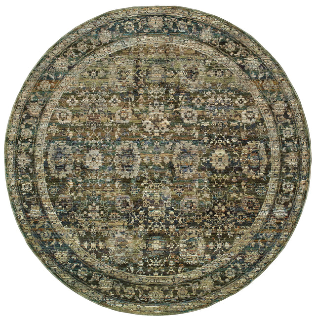 Oriental Weavers Sphinx Andorra 7125C Green/Brown Rugs - main flat