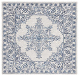 Safavieh Micro-Loop 5'-0" x 5'-0" Rug in Ivory / Blue