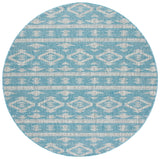 Safavieh Courtyard 6'-7" x 6'-7" Rug in Aqua / Grey