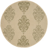 Safavieh Courtyard 5'-3" x 5'-3" Rug in Natural / Olive