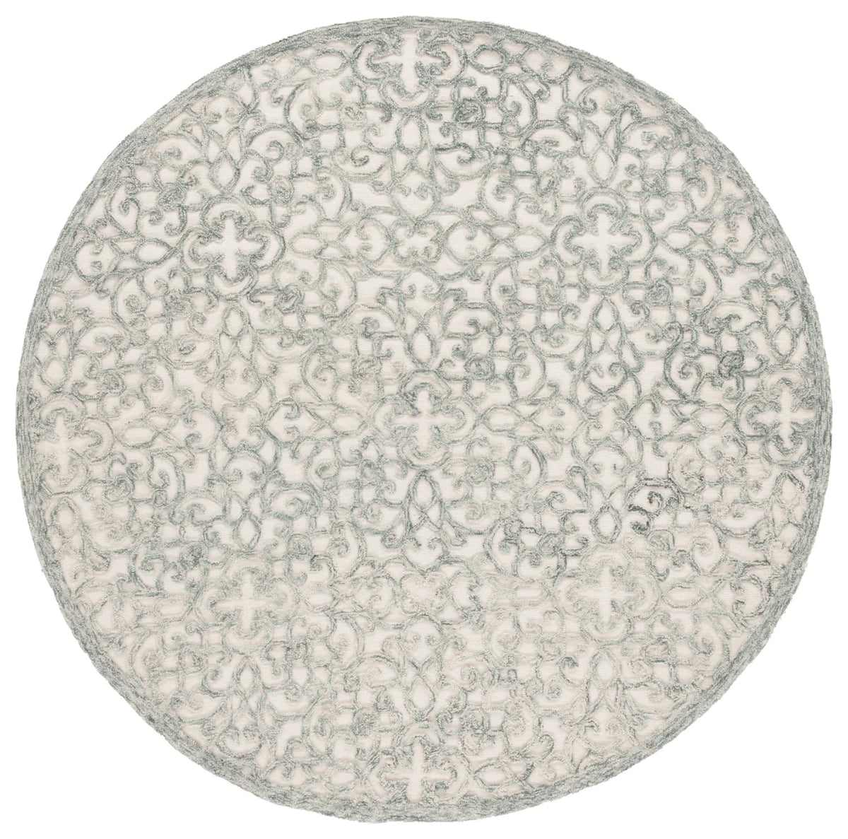 Safavieh Trace 6'-0" x 6'-0" Rug in Charcoal / Ivory
