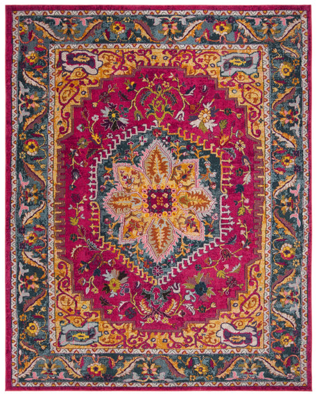 Safavieh Phoenix 100 10'-0" x 14'-0" Rug in Fuchsia / Blue