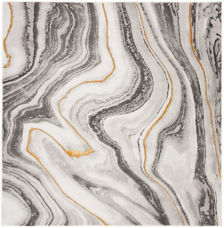 Safavieh Craft 6'-7" x 6'-7" Rug in Grey / Gold