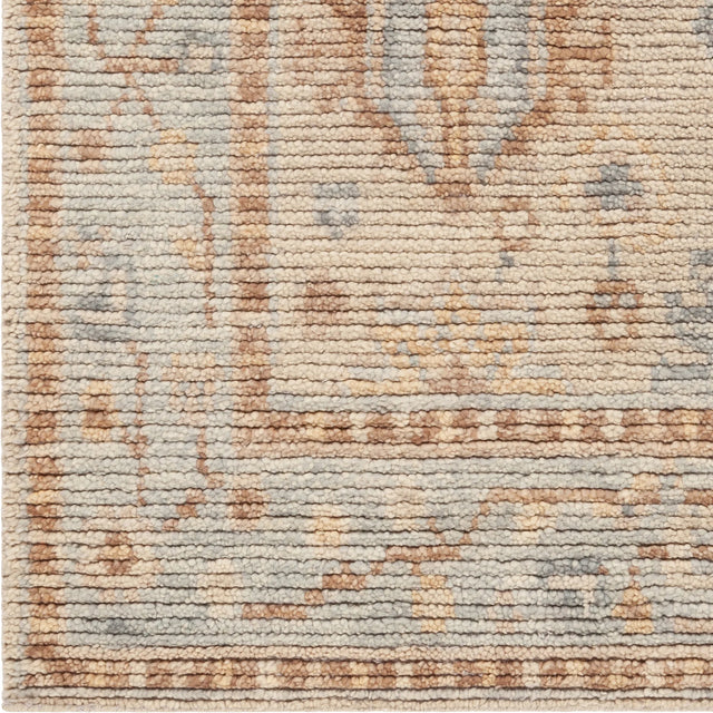 Chandra Yazmin YAZ-58202 Tan / Blue / Brown rug, close-up detail