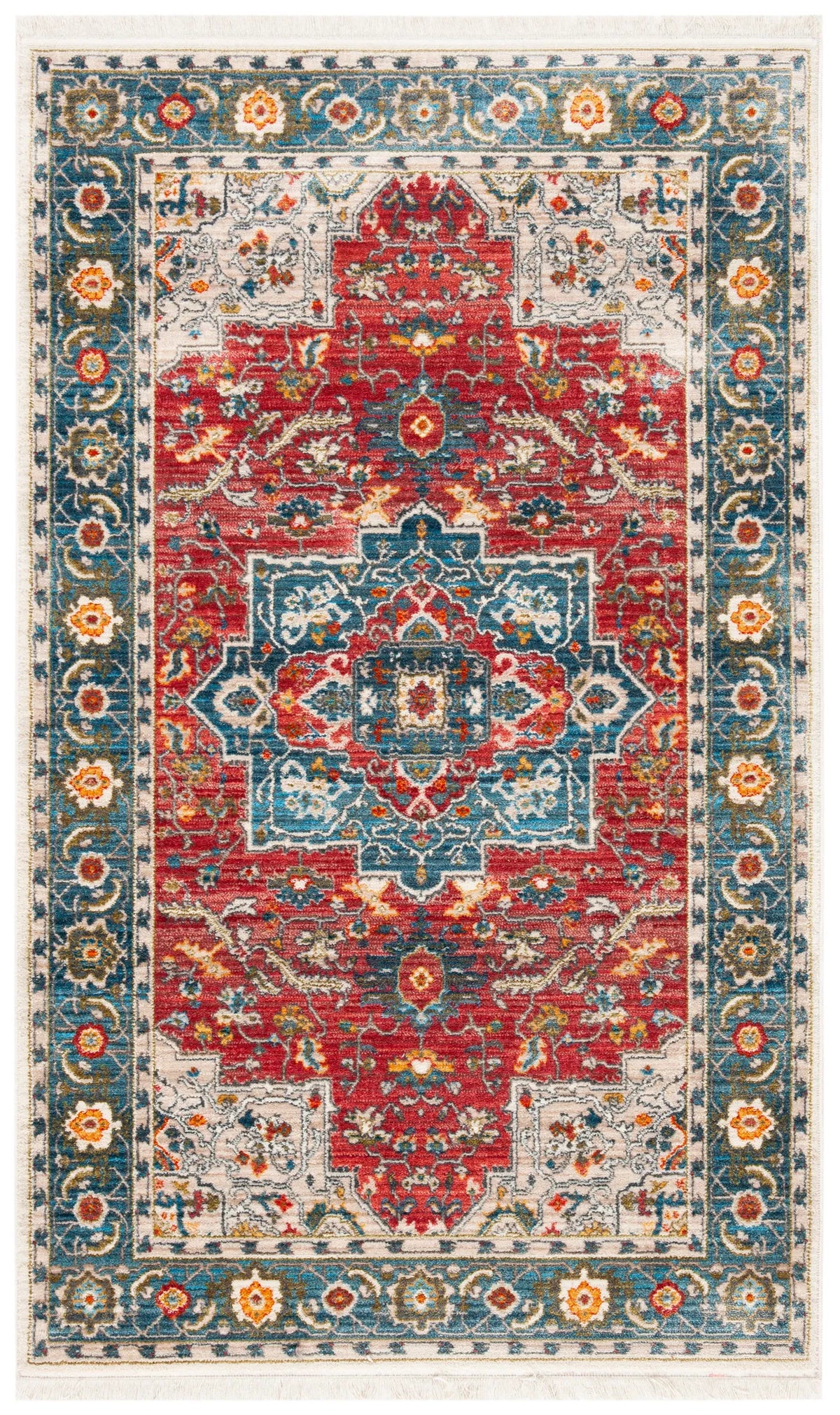 Safavieh Vintage Persian 3'-0" x 5'-0" Rug in Red / Blue