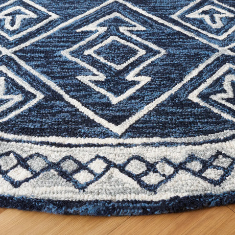 Safavieh Metro 6'-0" x 6'-0" Rug in Navy / Ivory