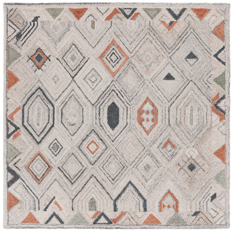 Safavieh Marquee 6'-0" x 6'-0" Rug in Rust / Grey