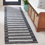 Safavieh Kilim 2'-3" x 8'-0" Rug in Black / Ivory