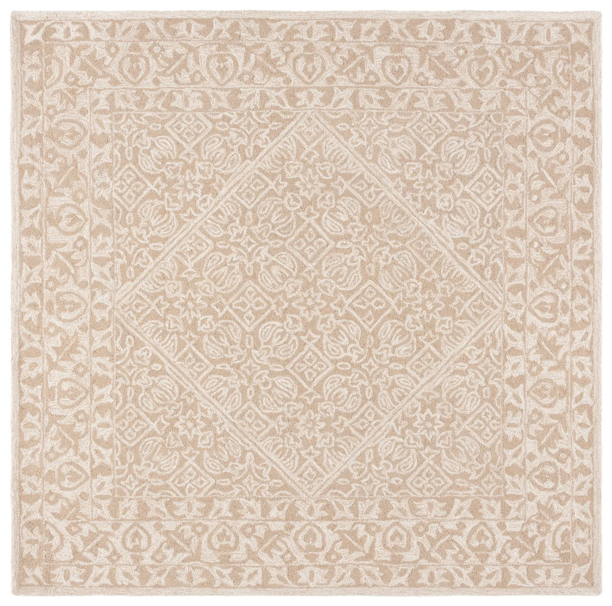 Safavieh Dip Dye 7'-0" x 7'-0" Rug in Beige / Ivory