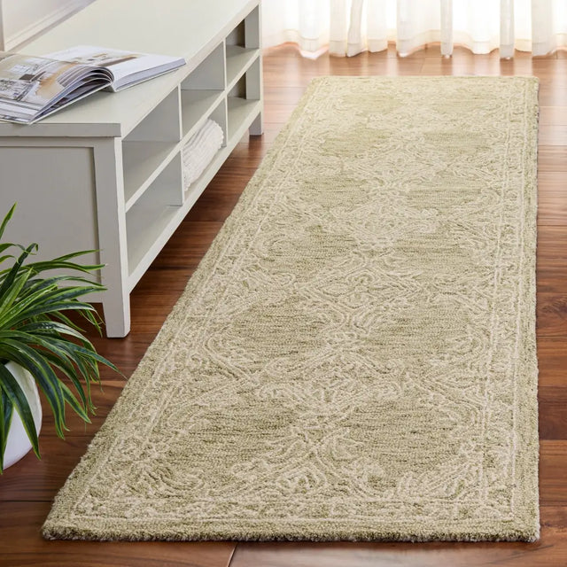 Safavieh Abstract 2'-3" x 8'-0" Rug in Green / Ivory
