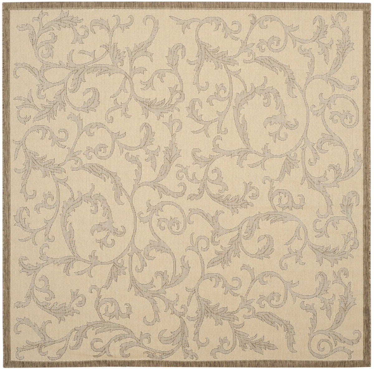 Safavieh Courtyard 6'-7" x 6'-7" Rug in Natural / Brown