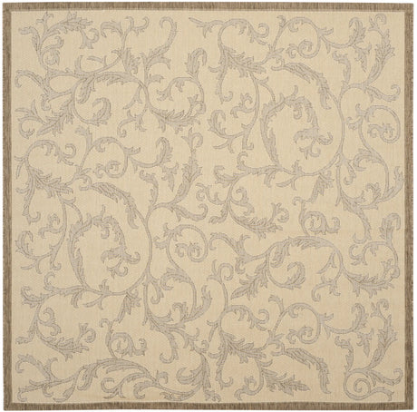 Safavieh Courtyard 6'-7" x 6'-7" Rug in Natural / Brown