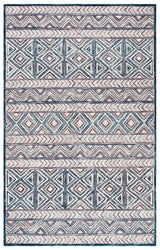Safavieh Micro-Loop 4'-0" x 6'-0" Rug in Pink / Blue