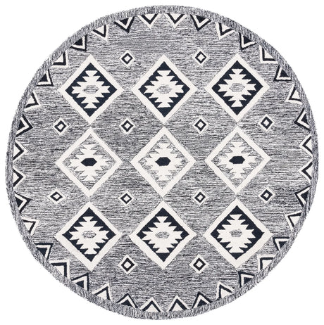 Safavieh Aspen 5'-0" x 5'-0" Rug in Black / Ivory