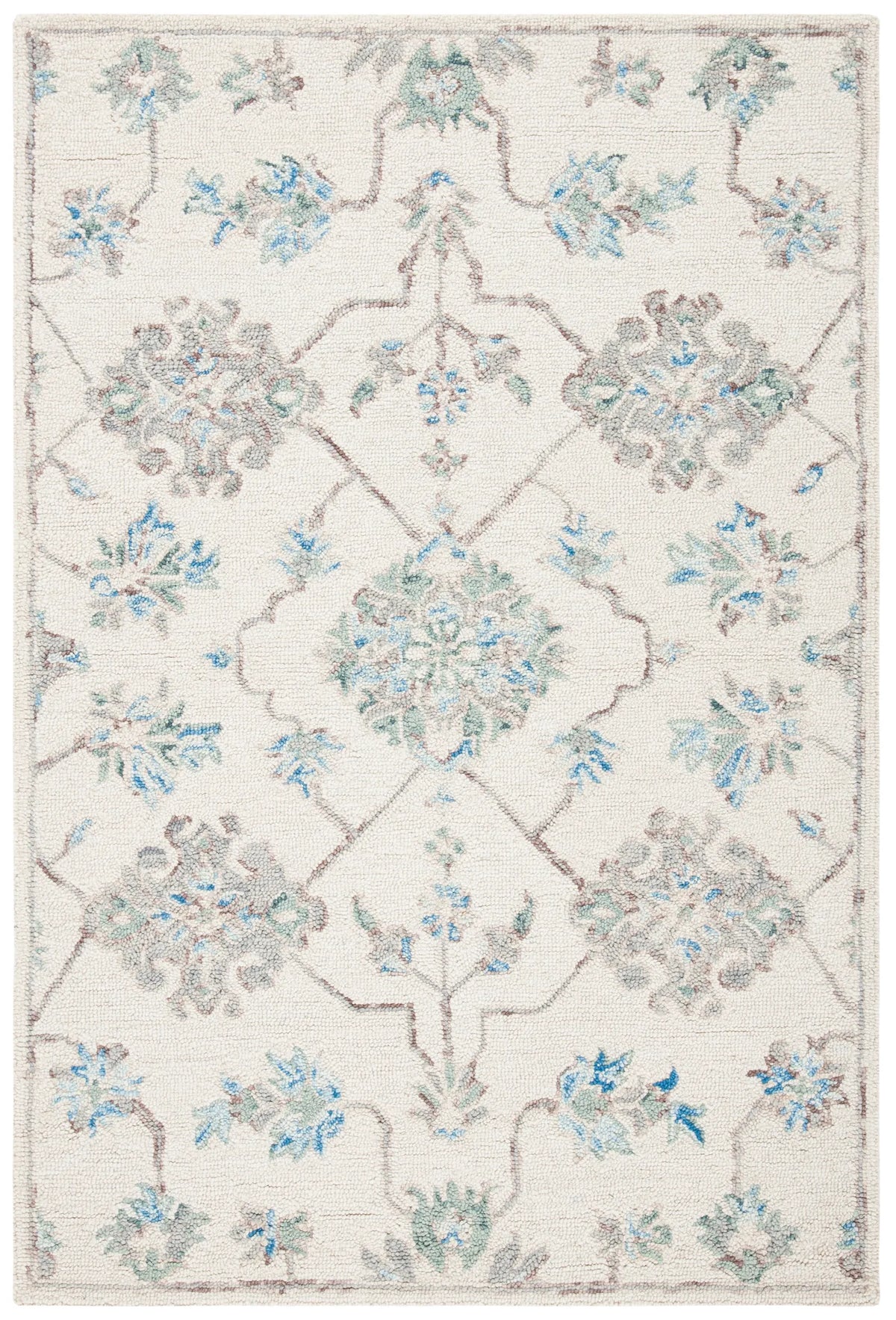 Safavieh Micro-Loop 4'-0" x 6'-0" Rug in Ivory / Grey