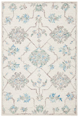 Safavieh Micro-Loop 4'-0" x 6'-0" Rug in Ivory / Grey