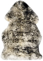 Safavieh Sheep Skin 2'-0" x 3'-0" Rug in Ivory / Dark Charcoal