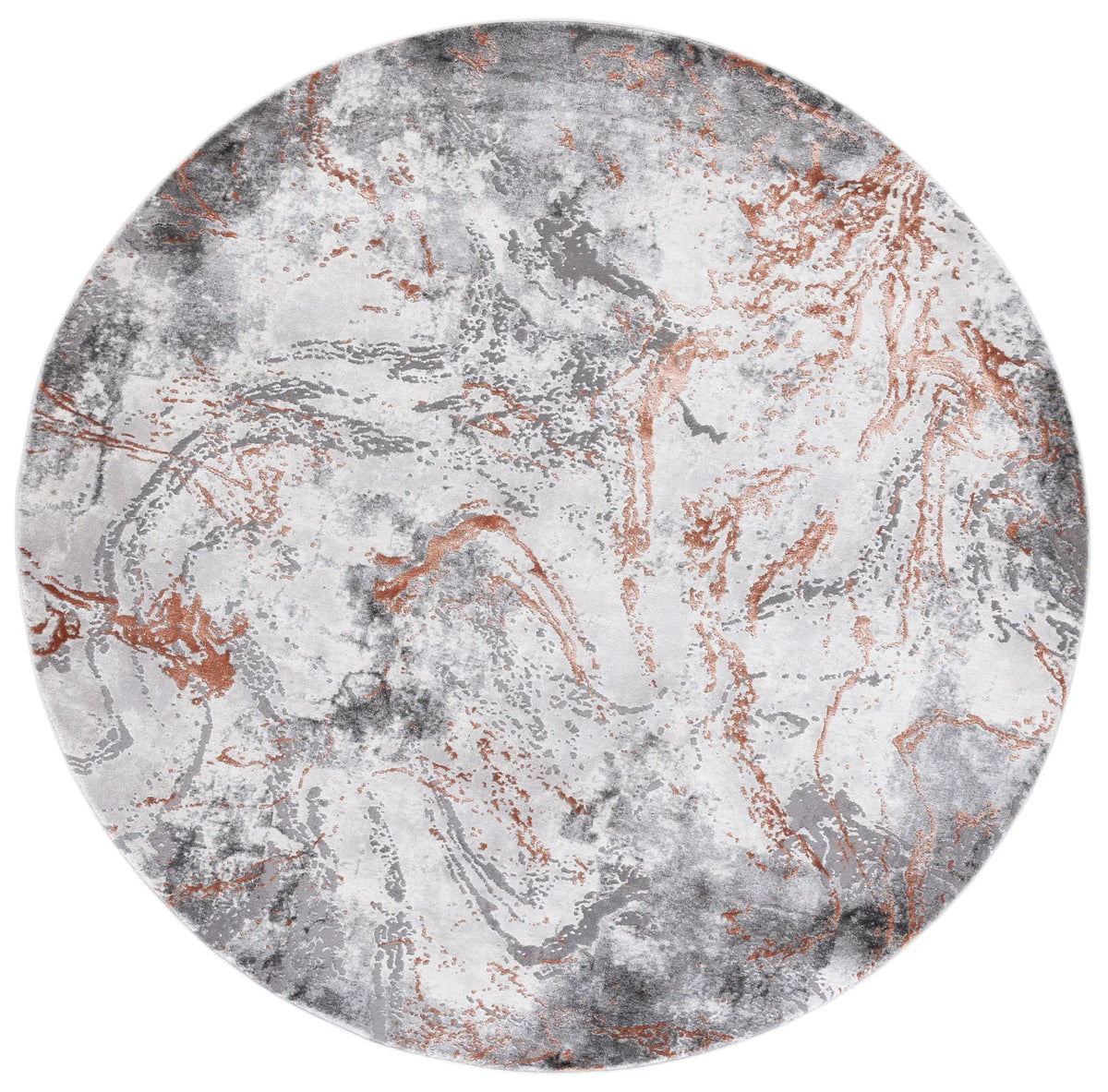 Safavieh Craft 6'-7" x 6'-7" Rug in Grey / Orange