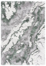 Safavieh Horizon Shag 800 4'-0" x 6'-0" Rug in Grey / Green