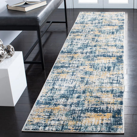 Safavieh Skyler 2'-2" x 9'-0" Rug in Navy / Gold