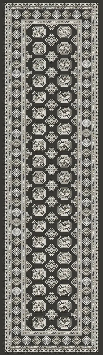 Dynamic Rugs Ancient Garden 57102 Charcoal / Silver Rugs - Runner