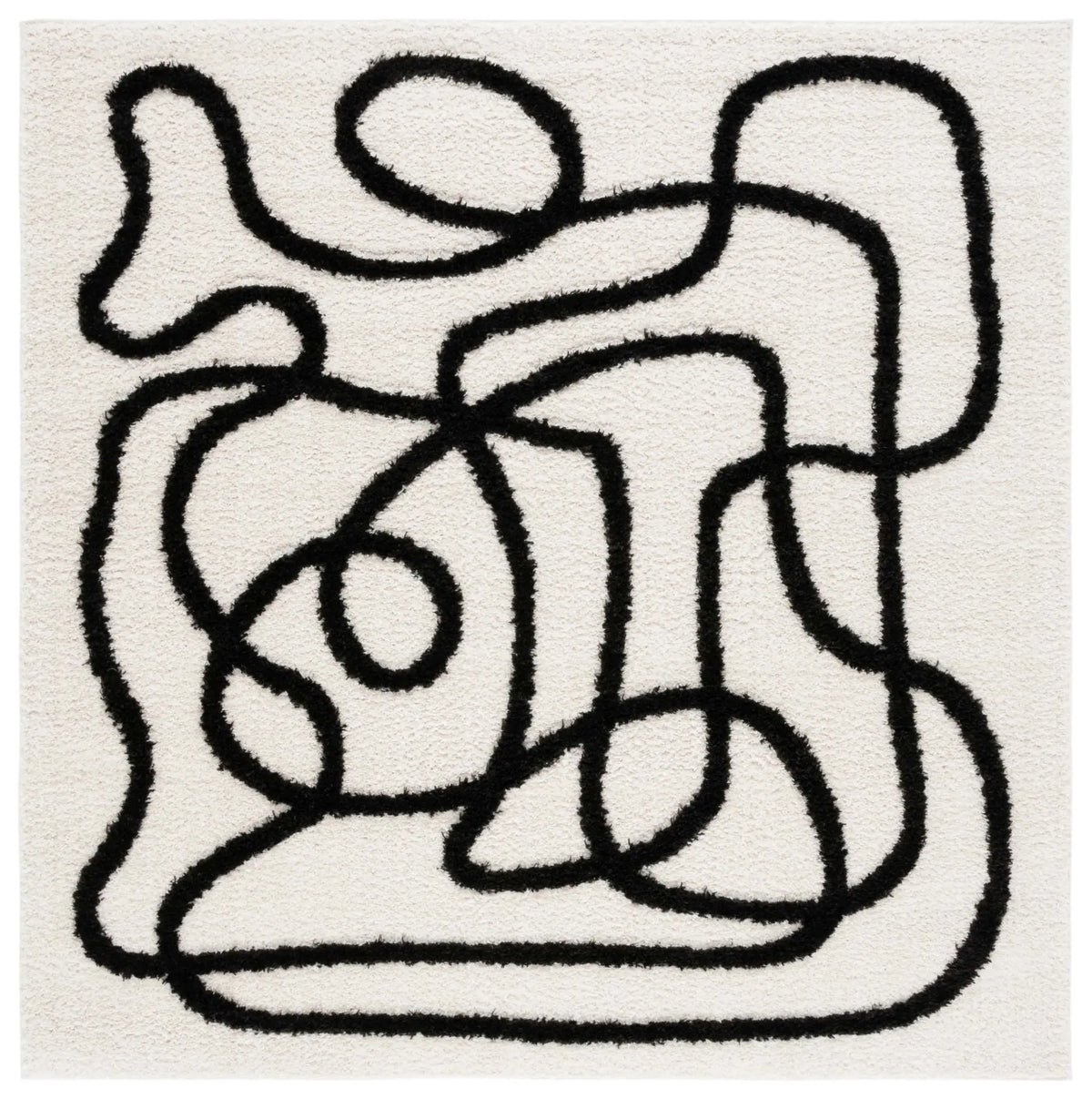 Safavieh Norway 6'-7" x 6'-7" Rug in Ivory / Black
