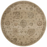 Loloi Willa WIA-05 Wheat / Multi Power Loomed Rug - round flat