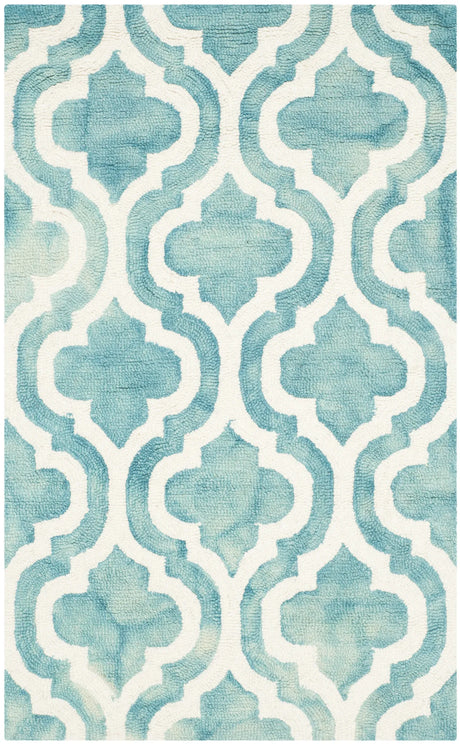 Safavieh Dip Dye 2'-0" x 3'-0" Rug in Turquoise / Ivory