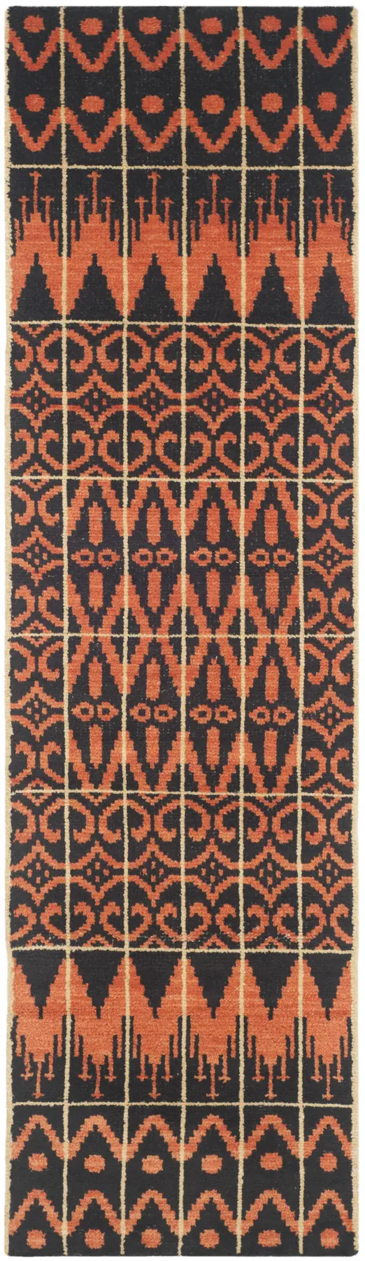 Safavieh Kenya 2'-3" x 8'-0" Rug in Orange / Black